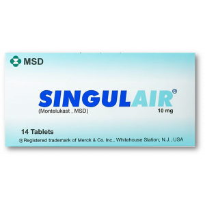 SINGULAIR 10 MG ( MONTELUKAST ) 14 TABLETS